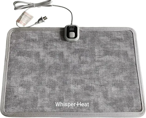 Alfombrilla eléctrica con calefacción WhisperHeat™ – Alfombra eléctrica activada al tocar y calentador de pies y suelo - Calefacción silenciosa y