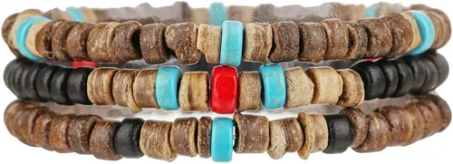 Miniatura 19 de Gothic Bracelet Adjustable Punk Braided Multilayer Grunge Set Beaded Bracelets Emo Metal Cuff Wrap Bracelets Stackable Meaningful Gift