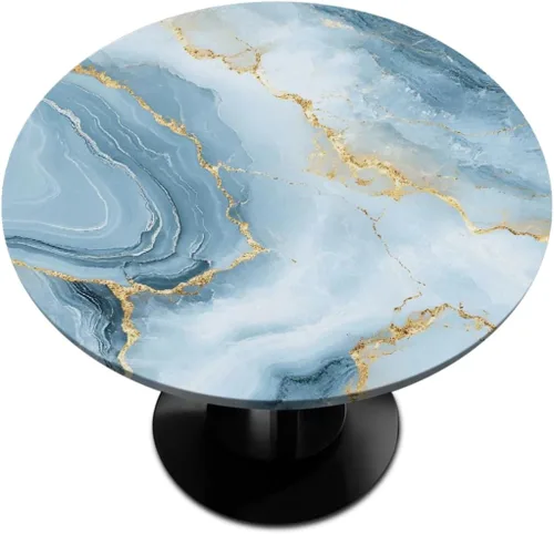 Miniatura 62 de Mantel Redondo con Elástico para Mesa de Playa, Diseño de Estrella de Mar, Cubierta de Mesa Circular, Impermeable, Lavable, de Poliéster, Pequeñas