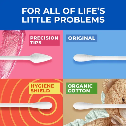 Miniatura 9 de Q-Tips Hisopos de algodón, punta de precisión, 170