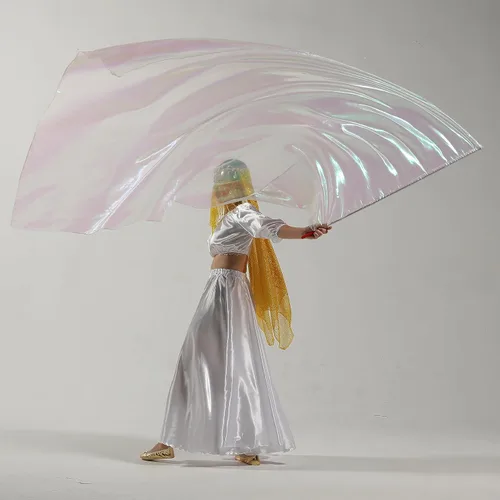 Miniatura 9 de MUNAFIE Banderas de adoración para danza, alabanza, banderas de iglesia para adoración, Banderas de Danza transparentes
