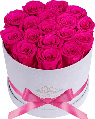 Miniatura 34 de Prifroti 17 flores en una caja de gamuza de lujo, regalos de cumpleaños para mujeres, flores preservadas, regalo de rosas para el día de la madre