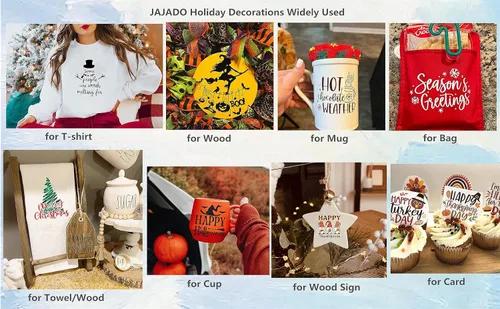 Miniatura 4 de JAJADO 2 plantillas de pantalla de seda navideñas, gnomo de Papá Noel, pasta de tiza de acebo, plantillas adhesivas reutilizables para manualidades