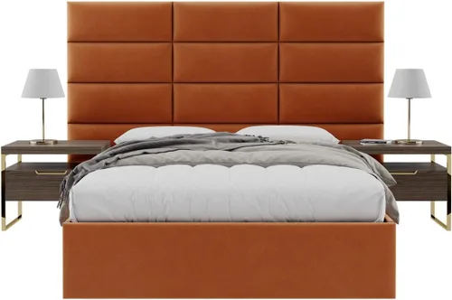 Miniatura 137 de Vänt - Paneles tapizados de cabecera para montar en la pared, diseño Isabelle, 60 x 23 pulgadas, configuración de 4 paneles individuales, Cuero
