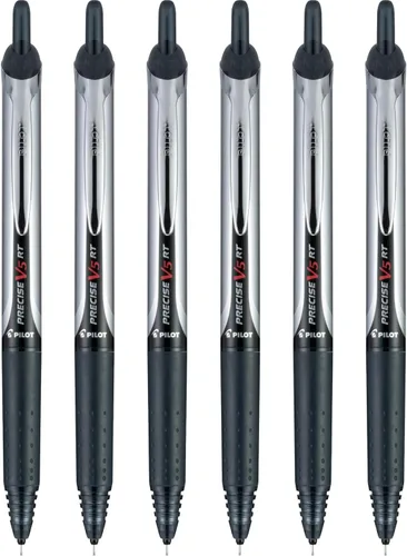 Miniatura 7 de Pilot, Precise V5 - Bolígrafos de tinta líquida con tapa, punta extrafina de 0.020 in, color negro, paquete de 6