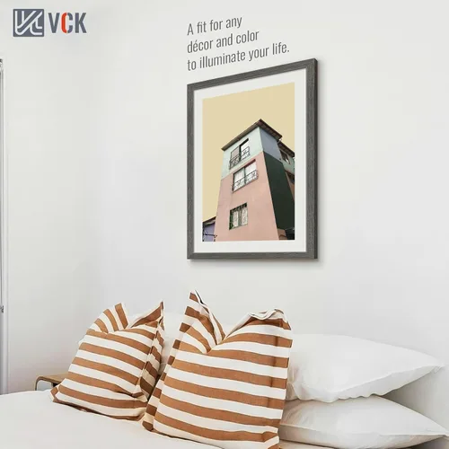 Miniatura 279 de VCK Marcos para póster de madera maciza de 22.375 x 34 pulgadas, marco de fotos A1 negro con montaje en pared, paquete de 3