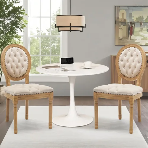 Miniatura 41 de Juego de 6 Sillas de Comedor Tapizadas de Terciopelo, Sillas Laterales de Cocina de Estilo Moderno con Ribete de Tachuelas y Patas de Madera, Anillo