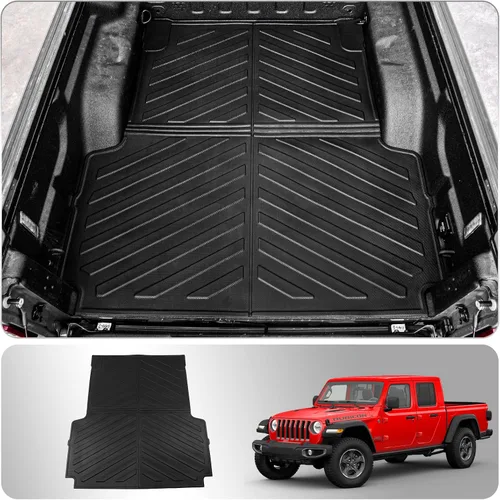 Miniatura 8 de Tapete de cama compatible con Ford F150 2015-2025 2026 alfombrilla de caja de camioneta de 5.5 pies de TPE para todo tipo de clima, forro de cama