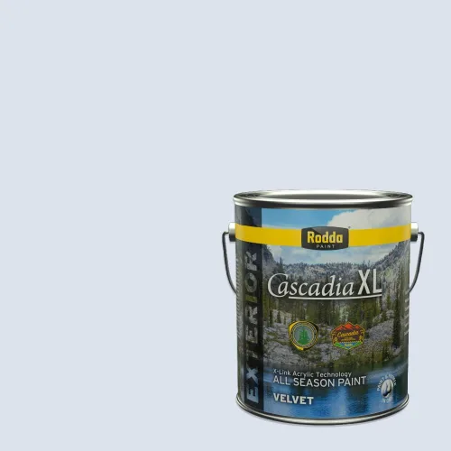 Miniatura 165 de Rodda Paint CASCADIA XL Pintura e imprimación satinada exterior en uno, cuarto de galón, Aquafir
