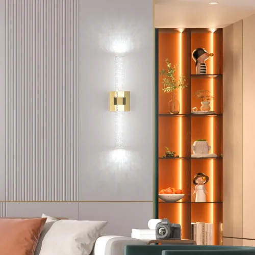 Miniatura 10 de Aipsun Lámparas de baño, luces cromadas con cristal de burbujas, accesorios de iluminación modernos de 19.7 pulgadas, accesorios de iluminación