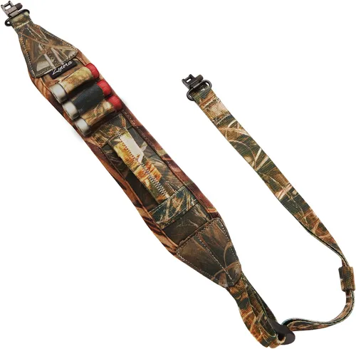 Miniatura 9 de ZYLORA Shotgun Sling with Quick-Grab Handle, 3 Shell Holders and Swivels Fits 12 gauge shotguns with swivel studs; Neoprene comfort pad