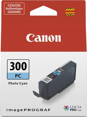 Canon PFI-300 - Depósito de tinta cian fotográfica, compatible con impresoras ImagePROGRAF PRO-300
