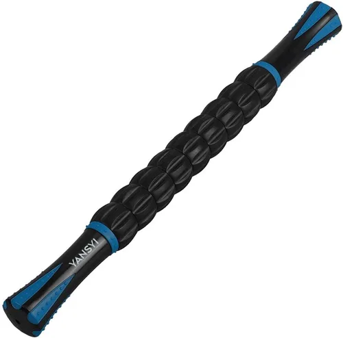 Yansyi Varilla de rodillo muscular para atletas, barra de masaje corporal, libera puntos gatillo miofasciales, reduce el dolor muscular, tensión en