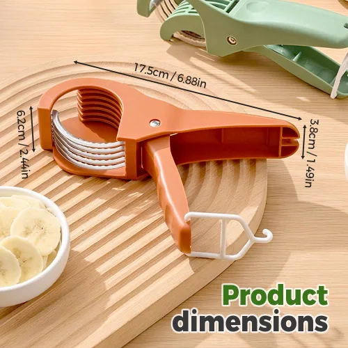 Miniatura 6 de Rebanador Manual de Alimentos, 2025 Nuevo Rebanador de Frutas Actualizado para Bananas, Salchichas, Pepinos, Fresas, Cortador de Uvas, Esenciales