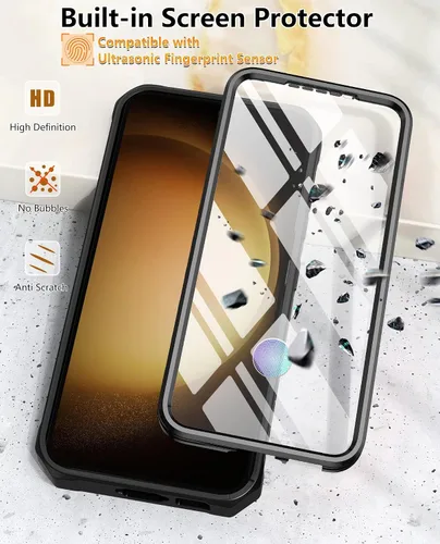 Miniatura 3 de FNTCASE Funda protectora para Samsung Galaxy-S23: funda resistente a prueba de golpes para teléfono celular de doble capa con protector de pantalla