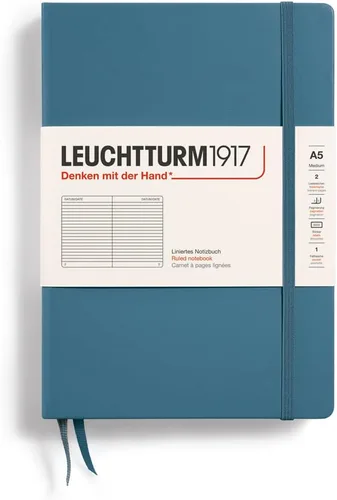 Miniatura 62 de LEUCHTTURM1917 - Cuaderno de tapa dura mediano A5 con 251 páginas numeradas para escritura y diario (verde menta, con puntos)