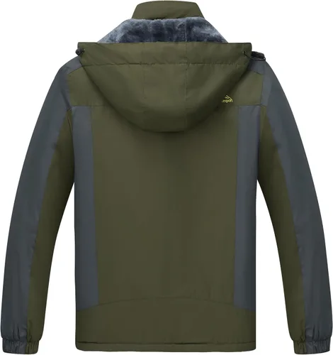 Miniatura 2 de Chaqueta de esquí de invierno para hombre, cálida e impermeable, forro polar, abrigo de nieve con capucha y resistente al viento, impermeable