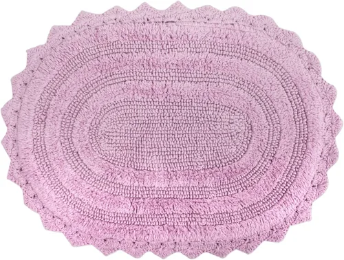 Miniatura 13 de DII Crochet Collection - Tapete de baño reversible, redondo, 27.5 pulgadas de diámetro, color azul camafeo Azul Cameo