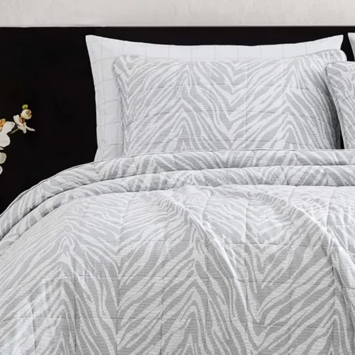 Miniatura 4 de Kenneth Cole New York - Juego de edredón tamaño Queen, juego de ropa de cama reversible de algodón, decoración del hogar para todas las estaciones