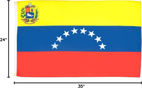 Miniatura 5 de AZ FLAG - Bandera de Venezuela - 2x3 pies - Cartel venezolano de poliéster 100D con dos ojales metálicos - Resistente a la decoloración