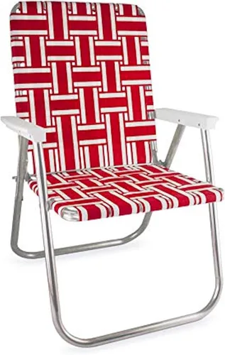 Miniatura 17 de Silla de césped plegable de aluminio al aire libre de Lawn Chair USA Sillas con correas resistentes para acampar, deportes, playa, jardín