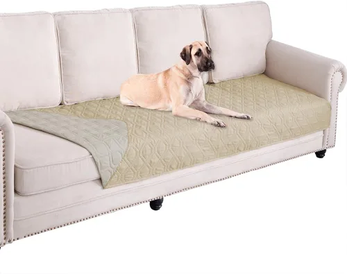 Miniatura 103 de Ameritex Funda Impermeable para Cama de Perro Manta para Mascotas para Muebles Cama Sillón Sofá Reversible Azul marino+azul piedra