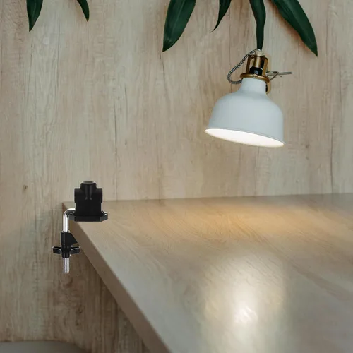 Miniatura 6 de YARNOW Abrazadera de escritorio de metal, paquete de 3 clips universales para lámpara de mesa con base fija para lámparas de brazo oscilante