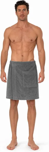 Toalla ajustable de terciopelo de rizo de algodón turco para hombres (gris, talla única)
