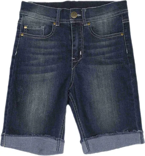 Bienzoe Pantalones cortos de mezclilla para niñas pantalones cortos elásticos de cintura baja para niños, para usar todo el día, perfectos para