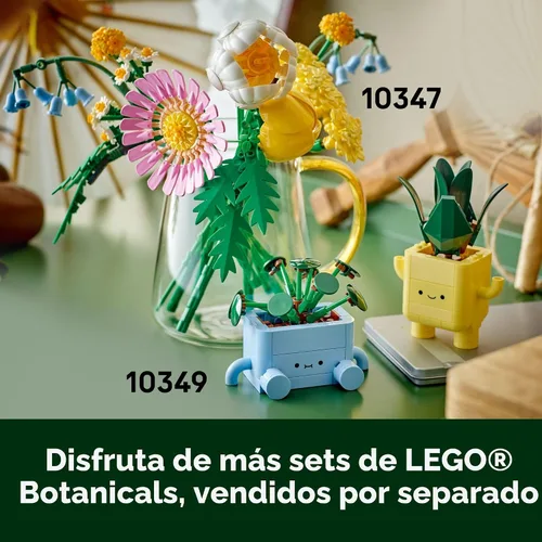 Miniatura 7 de LEGO Botanicals Happy Plants - Juguete de construcción para niños, niñas y niños mayores de 9 años, decoración de sala de juegos para escritorio
