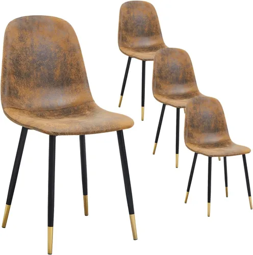 Miniatura 10 de Homy Casa Juego de 4 sillas giratorias de comedor, sillas laterales giratorias de 360°, sillas de estilo moderno de mediados de siglo, sillas