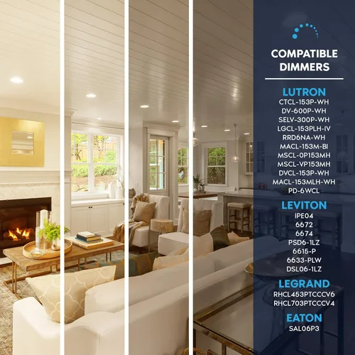 Miniatura 4 de LUXRITE Bombilla LED BR20, 6.5 W (equivalente a 45 W), blanco cálido de 2700 K, 460 lúmenes, Energy Star, regulable, clasificación húmeda, bombilla