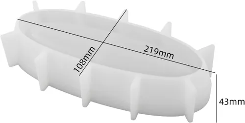 Miniatura 2 de Moldes ovalados para tarro de barco, moldes de silicona creativos, bandeja de almacenamiento de contenedor de hormigón para hacer moldes