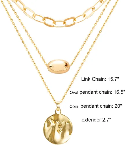 Miniatura 5 de BaubleStar Collar en capas de oro para mujer