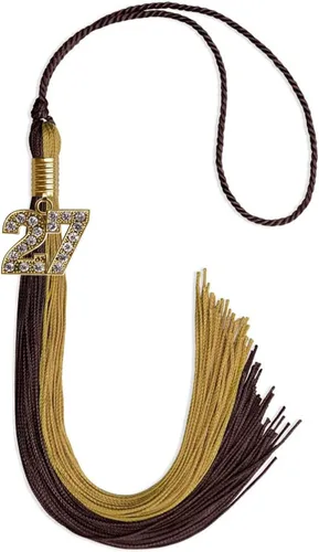 Miniatura 226 de Endea Graduation Borla de doble color con dije dorado (negro/oro brillante, 2022)