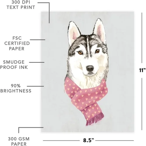 Miniatura 170 de Andaz Press Póster impreso para pared de perro, 8.5 x 11 pulgadas, Bulldog inglés con gafas negras, 1 paquete, regalo de cumpleaños de Navidad, sin