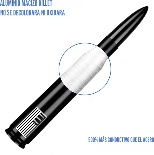 Miniatura 5 de Antena para camión, diseño de bandera estadounidense, con tapas de vástago de válvula, mástil de antena universal, accesorios de camión y auto