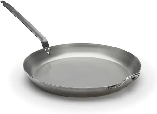 Miniatura 2 de De Buyer 5110.50 'Carbon Plus' - Estufa redonda Lyonnaise Cup - Cola pluma remachada - Hoja de acero blanco - Diámetro 19.7 in