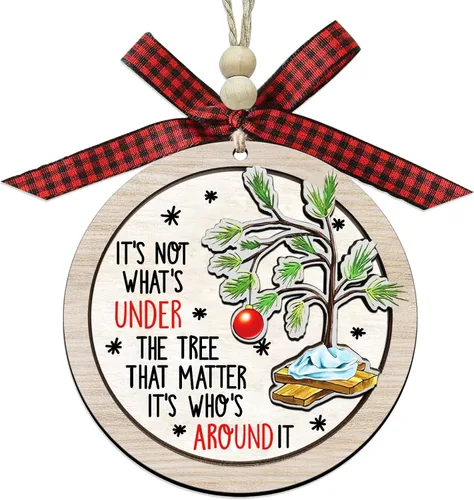 Adornos de Navidad 2026, adornos de madera para árbol de Navidad, regalos de decoración de Navidad para mujeres, hombres, adorno de vacaciones para