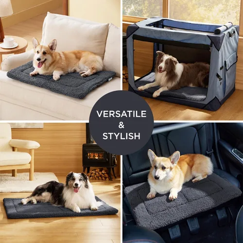 Miniatura 6 de Bedsure Cama Lavable para Jaula de Perro para Perros Grandes, Alfombra de Espuma Suave para Suelo de Mascotas, Almohadilla Versátil y Ligera