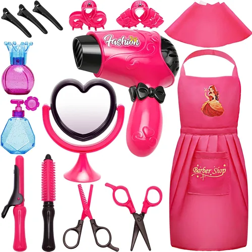 Juguetes para niñas, juego de peluquería para niñas pequeñas, accesorios de muñeca, juguetes de peluquería para niños, juguetes para niñas de 3, 4,