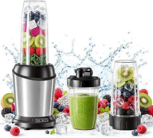 OLIXIS Smoothie Blender for Kitchen, Blenders for Smoothies with 17 24 34 oz BPA-Free Portable Easy Go Cups, Small Personal Blender for Shakes,
