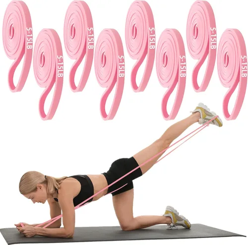 Miniatura 11 de Foilswirl 8 piezas de bandas de resistencia, bandas de tracción, bandas de asistencia para tracción, bandas de ejercicio y entrenamiento
