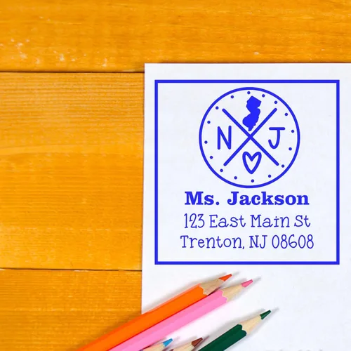 Miniatura 93 de Sello entintado moderno con nombre y dirección del estado de Alabama – Sello de dirección de devolución personalizado para invitaciones de despedida