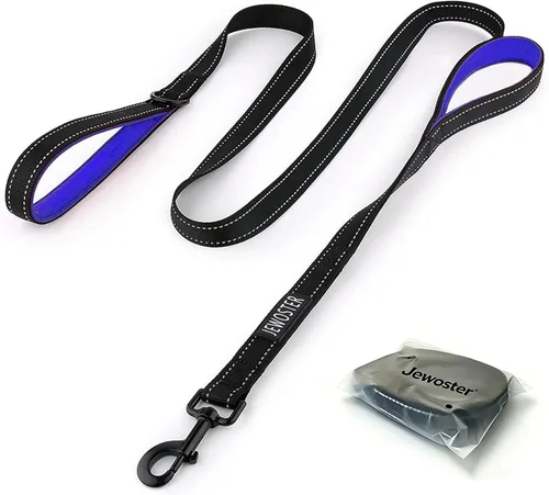 Miniatura 11 de Correa resistente para perro, 2 asas con asa de tráfico acolchada para control adicional, 6 pies de largo, perfecta para perros medianos a grandes