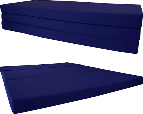 Miniatura 7 de Shikibuton Cama plegable en 3, espuma de alta densidad de 1.8 lbs, tamaño Twin, Full, Queen, colchones plegables. Azul marino