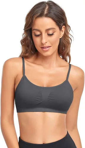 Miniatura 20 de Litthing Bralettes Padded for Women Cami Strap Bra Seamless Sportsbra Wireless Comfort Yoga Lightly T-Shirt Tank Tops