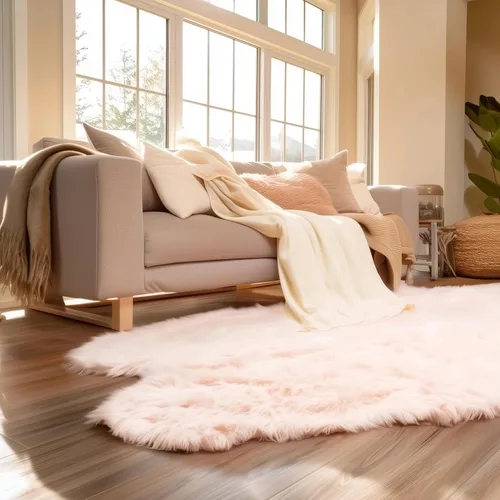 Miniatura 54 de Super Area Rugs - Alfombra de piel de oveja suave y esponjosa Gris oscuro