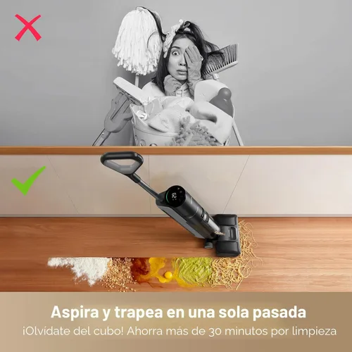 Miniatura 3 de DREAME H12 Pro Gen2 - Trapeador al vacío, aspiradora húmeda y seca de 0 enredos, aspiradora inalámbrica todo en uno para suelos duros, máquina