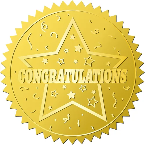 Miniatura 25 de CRASPIRE 408 sellos de certificado en relieve de 2 pulgadas con texto en relieve «You Make a Difference» («You Make a Difference») Sellos en relieve
